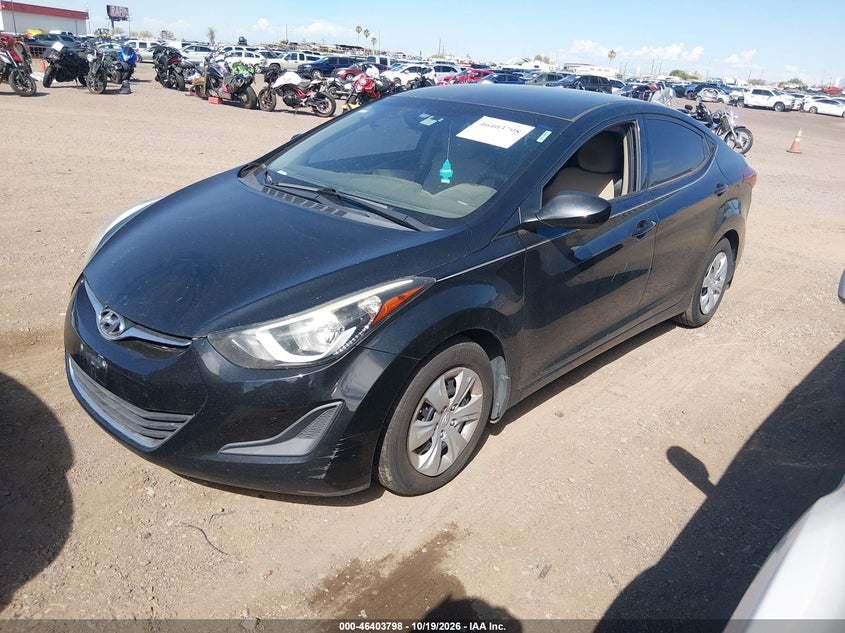 2016 Hyundai Elantra Se, Normal Wear & Tear, IAAI, VIN 5NPDH4AE6GH771586 — photo 2