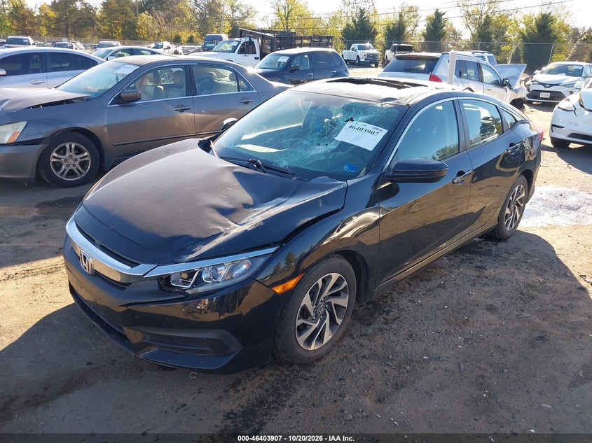 2016 Honda Civic Ex, Крыша, IAAI, VIN 19XFC2F74GE233897 — фото 2