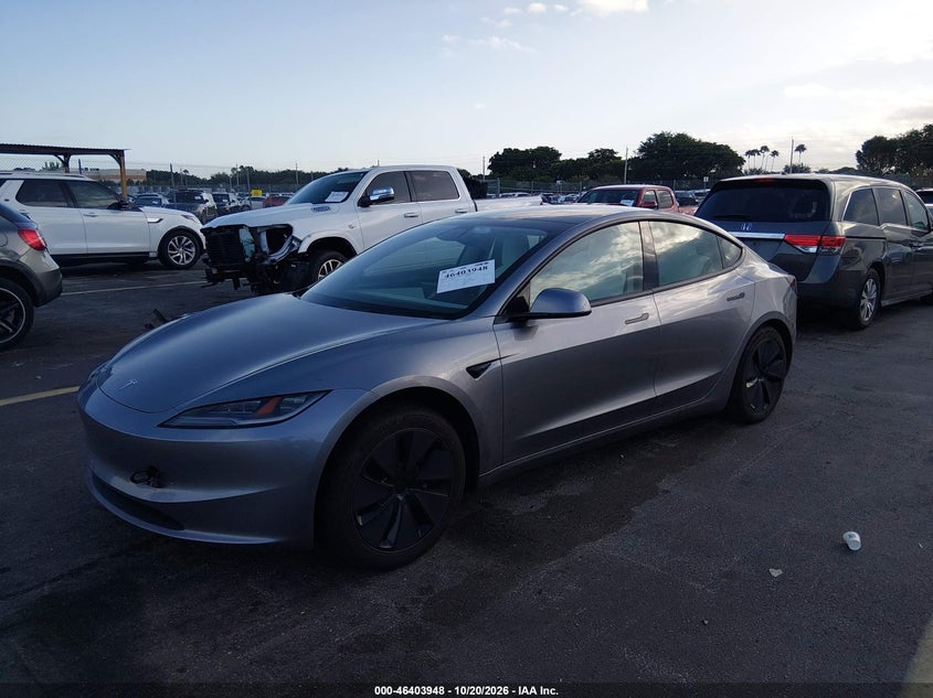 2025 Tesla Model 3 Long Range Rear-Wheel Drive/Standard Rear-Wheel Drive, All Over, IAAI, VIN 5YJ3E1EA2SF003329 — photo 2