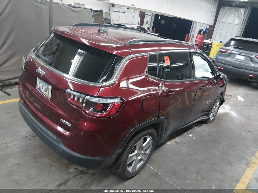 Vin: 3c4njcbb9nt218046, lot: 46904314, jeep compass latitude fwd 20224