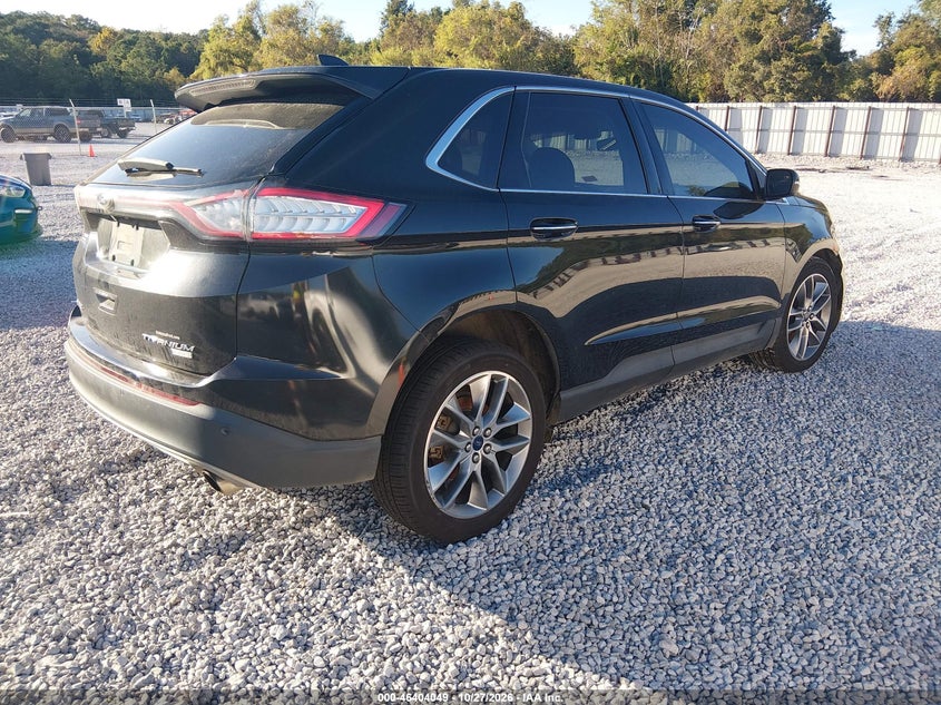 Vin: 2fmtk3k94fbc05277, lot: 46904407, ford edge titanium 20154