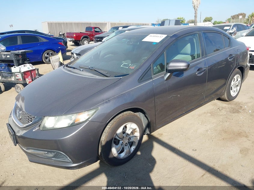 2014 Honda Civic Lx, All Over, IAAI, VIN 19XFB2F51EE015785 — photo 2
