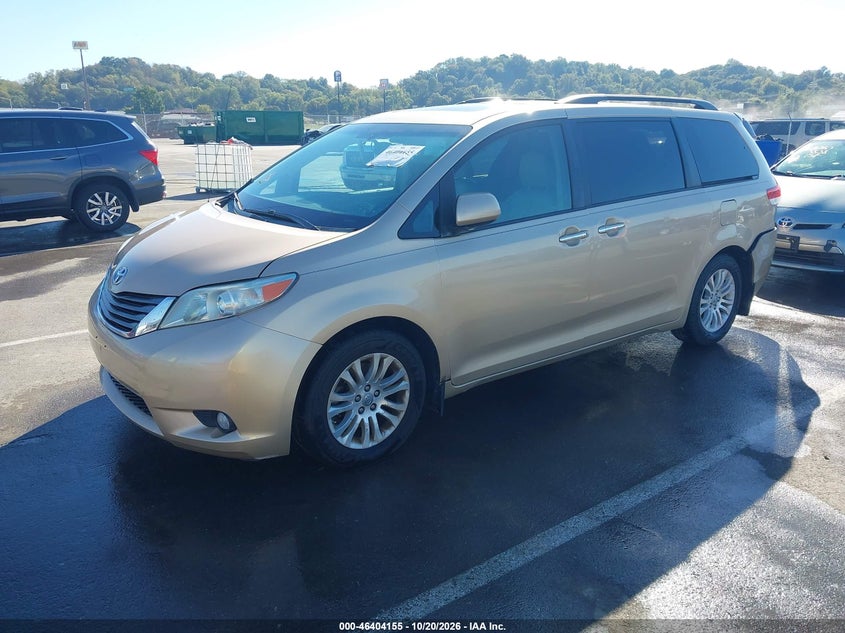 Vin: 5tdyk3dc9cs268808, lot: 46904513, toyota sienna xle v6 8 passenger 20122
