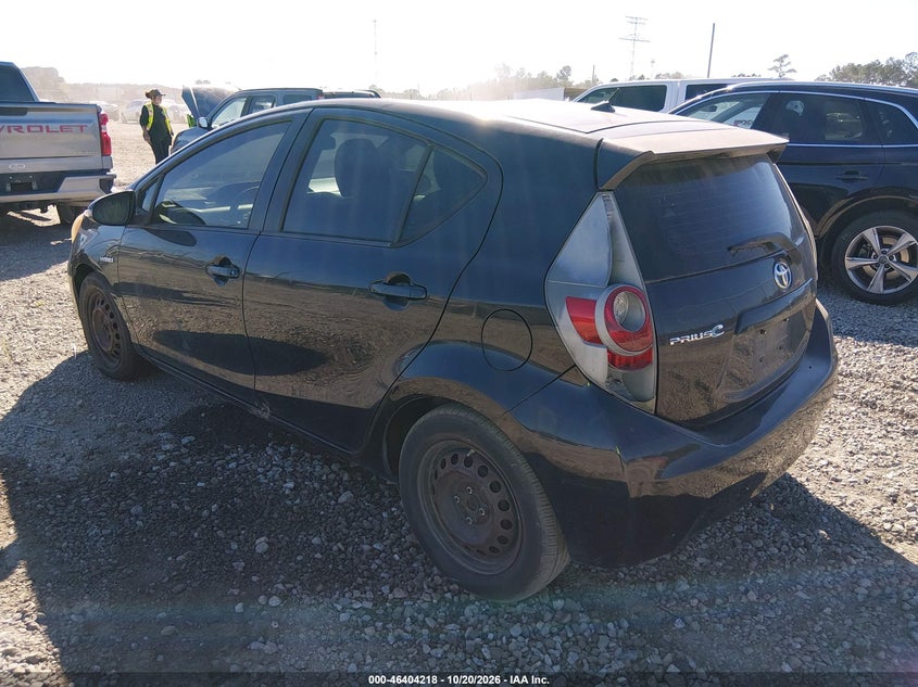 Vin: jtdkdtb37c1510642, lot: 46904577, toyota prius c two 20123