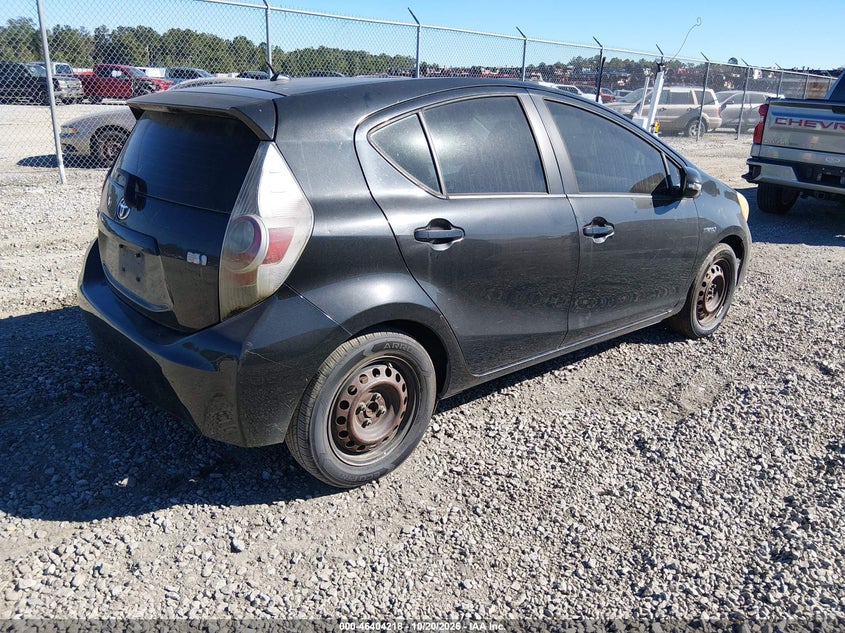 Vin: jtdkdtb37c1510642, lot: 46904577, toyota prius c two 20124