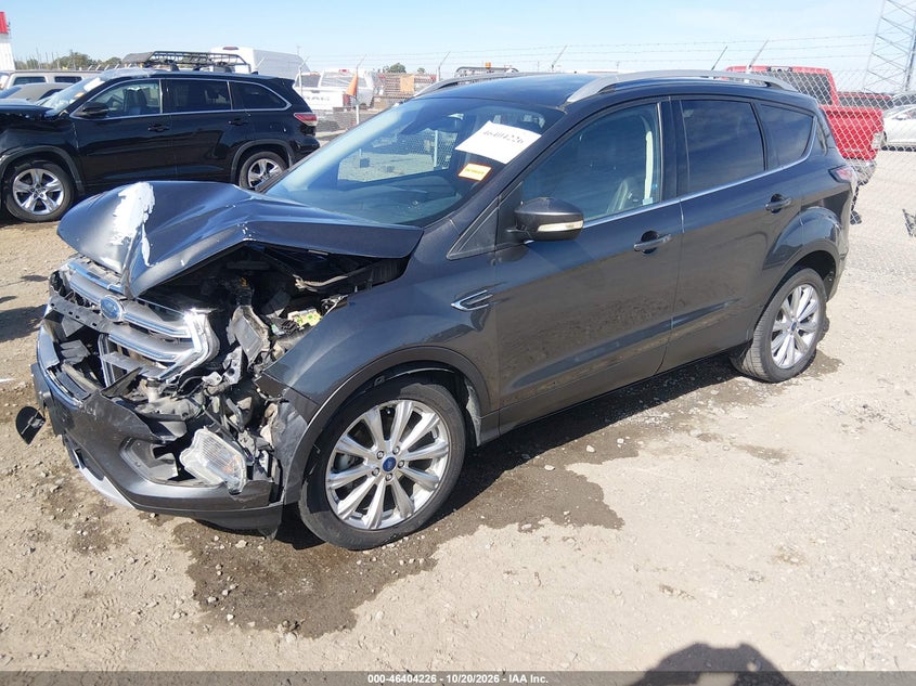2017 Ford Escape Titanium, Engine Damage, IAAI, VIN 1FMCU0JD2HUC51539 — photo 2