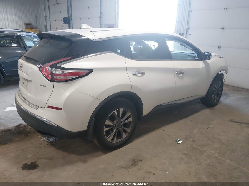 Vin: 5n1az2mh3gn158735, lot: 46904880, nissan murano s 20164