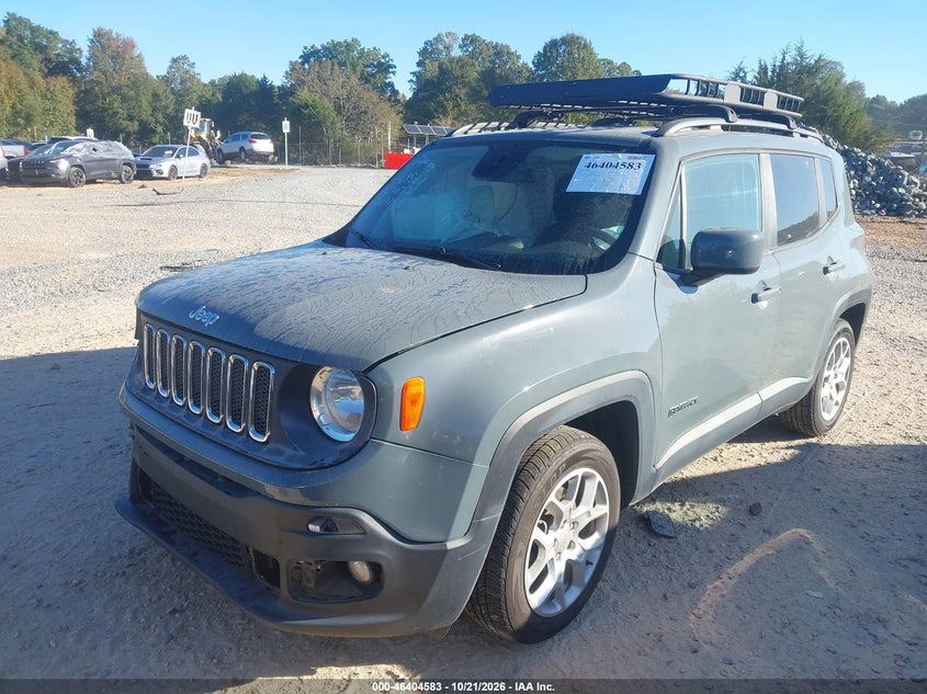 Vin: zaccjabb8jpg70776, lot: 46904941, jeep renegade latitude fwd 20182