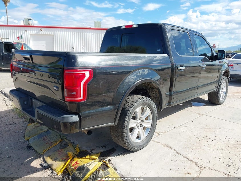 Vin: 1ftew1egxffa11044, lot: 46905191, ford f-150 platinum 20154