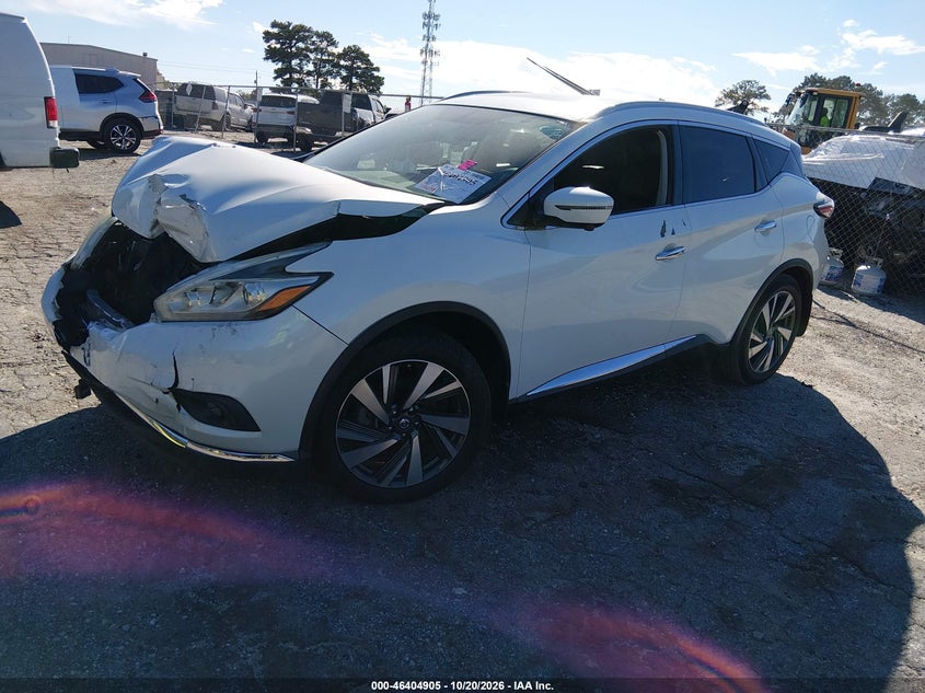 Vin: 5n1az2mg7gn144912, lot: 46905263, nissan murano platinum 20162