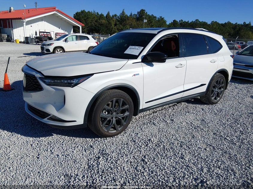 2023 Acura Mdx A-Spec, Пресная вода, IAAI, VIN 5J8YE1H09PL001348 — фото 2