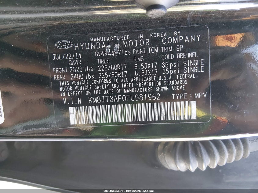 2015 HYUNDAI TUCSON GLS · Фото 9