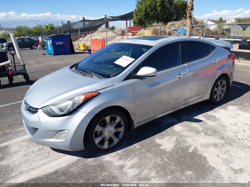 2013 Hyundai Elantra Limited, Удар сзади, IAAI, VIN 5NPDH4AE3DH220270 — фото 2