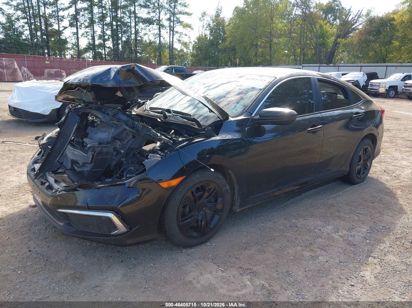 2020 Honda Civic Lx, Front End, IAAI, VIN 2HGFC2F6XLH523651 — photo 2