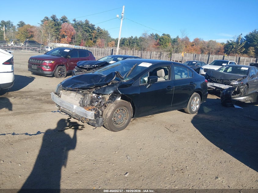 Vin: 19xfb2f55fe285023, lot: 46906095, honda civic lx 20152