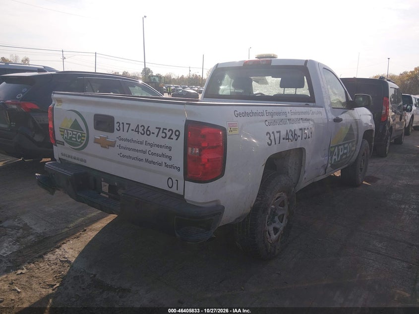 Vin: 1gcnkpeh3ez408308, lot: 46906191, chevrolet silverado 1500 work truck 1wt 20144