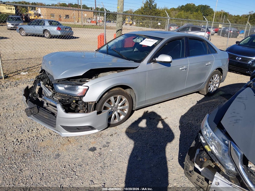2013 Audi A4 2.0T Premium, Удар сзади, IAAI, VIN WAUBFAFL4DN038626 — фото 2