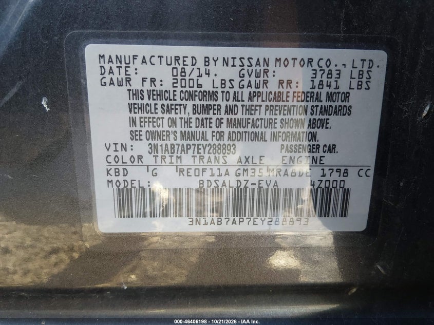 2014 NISSAN SENTRA SV · Фото 9
