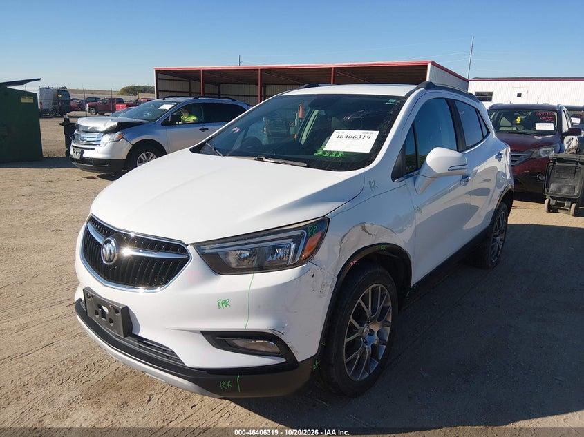 Vin: kl4cj2sb8hb045881, lot: 46906677, buick encore sport touring 20172