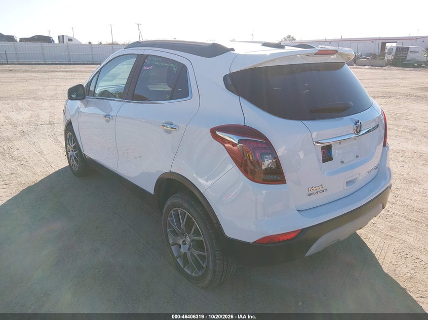 Vin: kl4cj2sb8hb045881, lot: 46906677, buick encore sport touring 20173