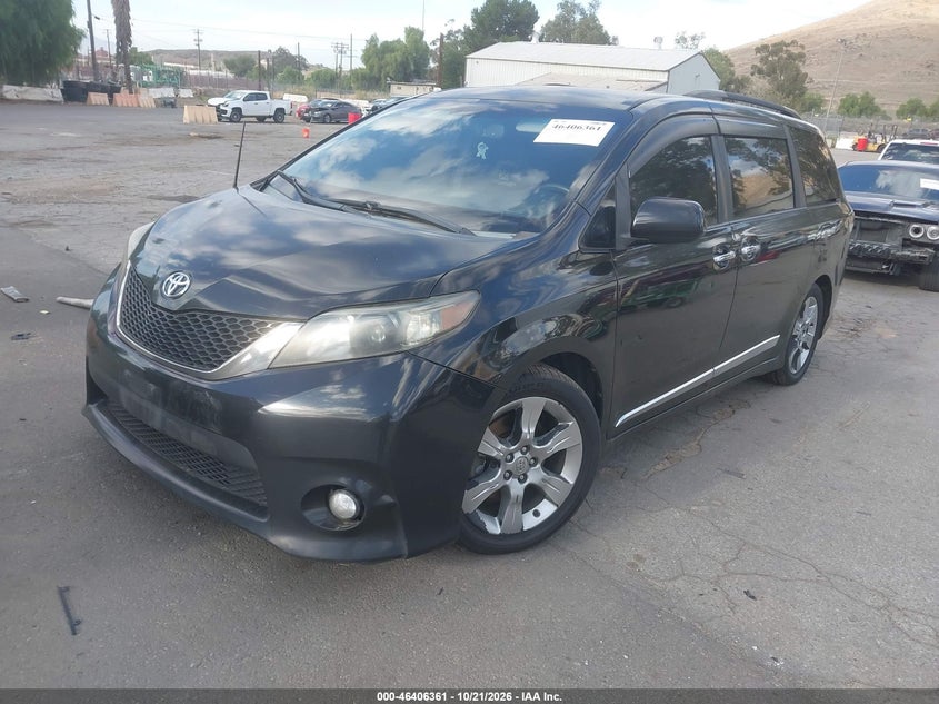 Vin: 5tdxk3dc6ds287927, lot: 46906720, toyota sienna se 8 passenger 20132