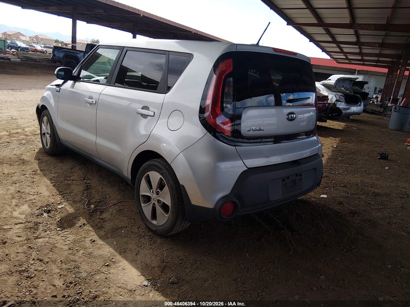 Vin: kndjn2a20g7858538, lot: 46906752, kia soul 20163