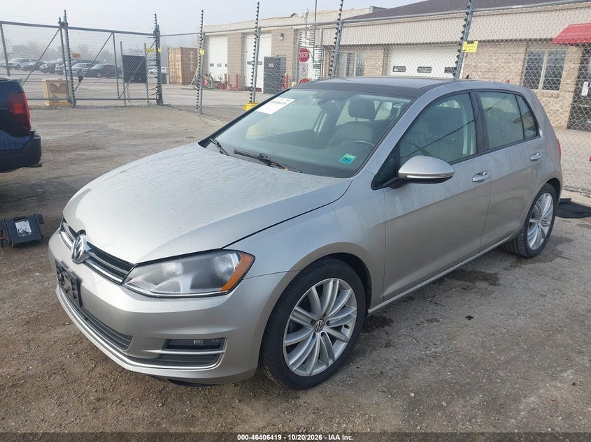 2015 Volkswagen Golf Tsi Sel 4-Door, Right Side, IAAI, VIN 3VW217AU6FM101045 — photo 2