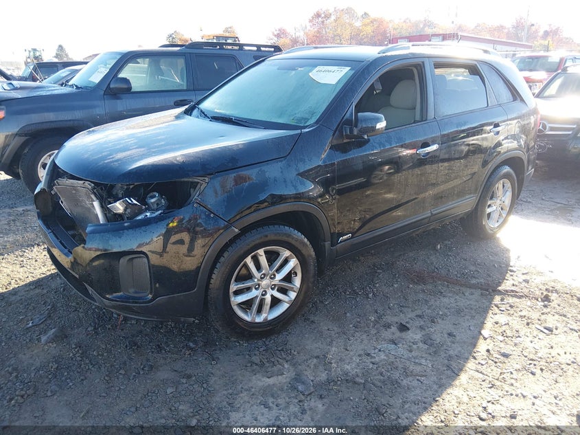 Vin: 5xyktda7xfg609358, lot: 46906835, kia sorento lx v6 20152