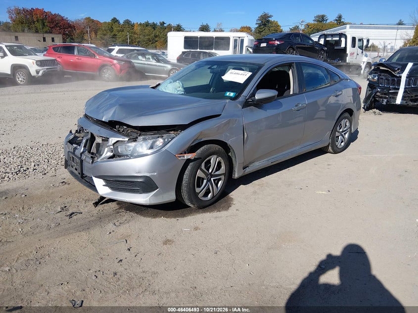 Vin: 19xfc2f5xhe221088, lot: 46906851, honda civic lx 20172