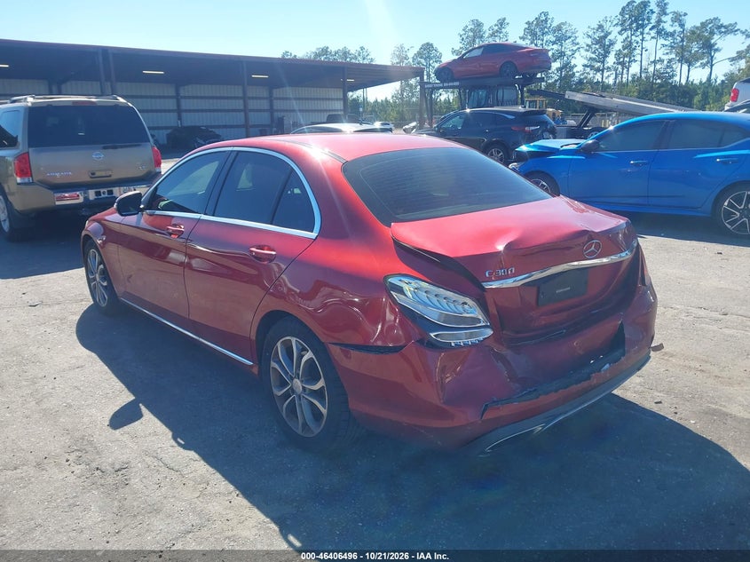 Vin: 55swf4jb7gu121537, lot: 46906854, mercedes-benz c 300 20163
