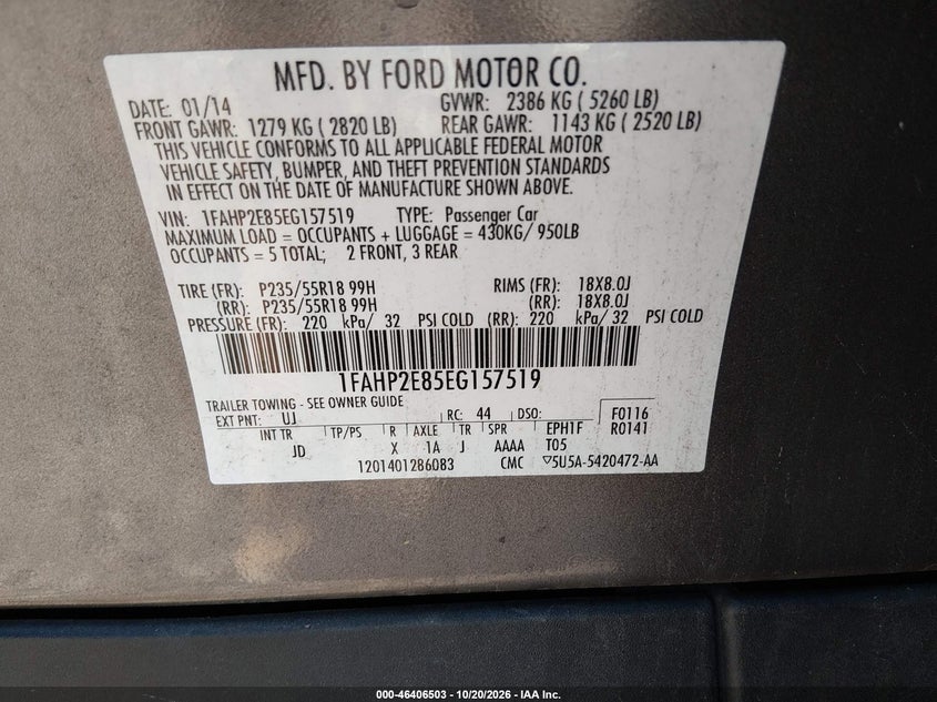 2014 FORD TAURUS SEL · Photo 9