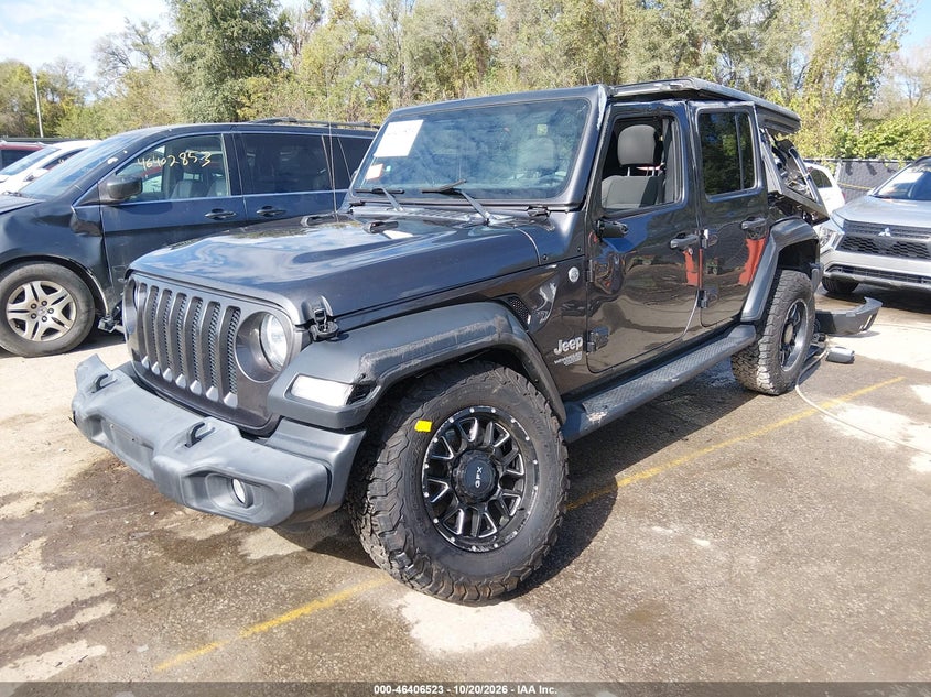 Vin: 1c4hjxdn4jw293043, lot: 46906881, jeep wrangler unlimited sport 4x4 20182