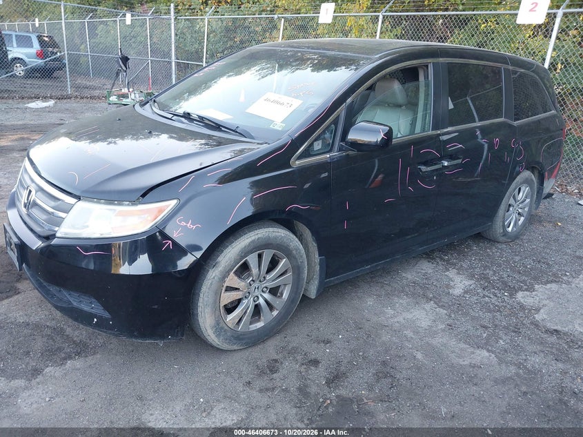 Vin: 5fnrl5h61cb015617, lot: 46907031, honda odyssey ex-l 20122