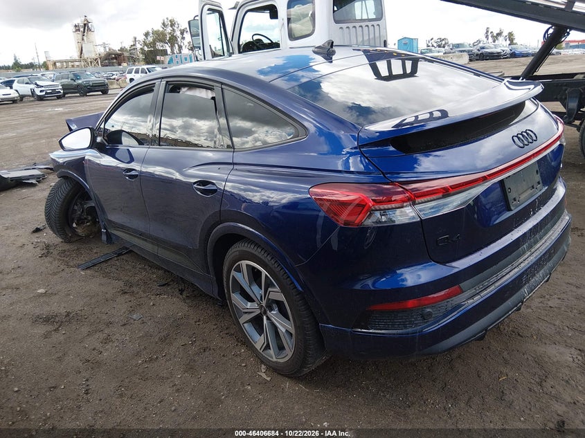 Vin: wa132bfz7rp021306, lot: 46907042, audi q4 sportback e-tron premium plus 50 quattro 20243