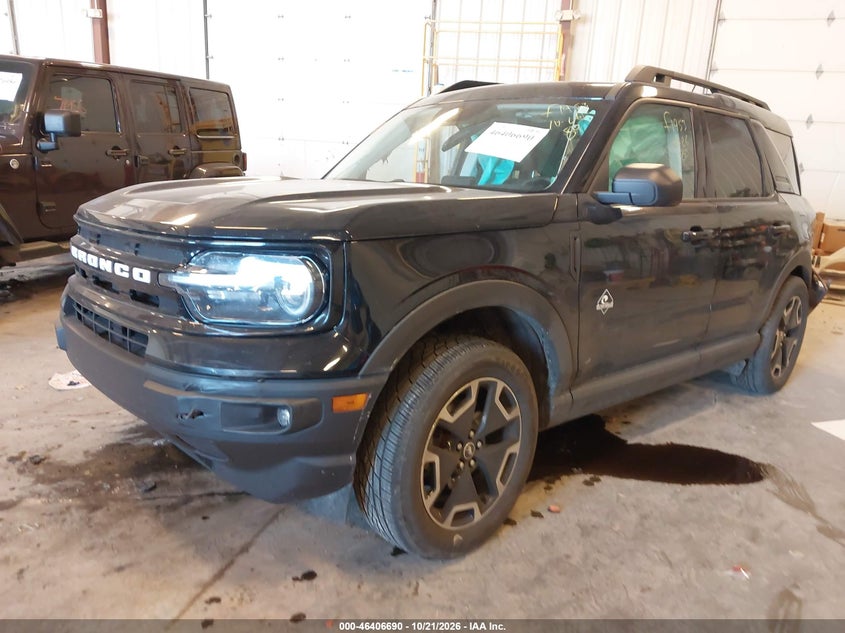 Vin: 3fmcr9c67nrd96440, lot: 46907048, ford bronco sport outer banks 20222