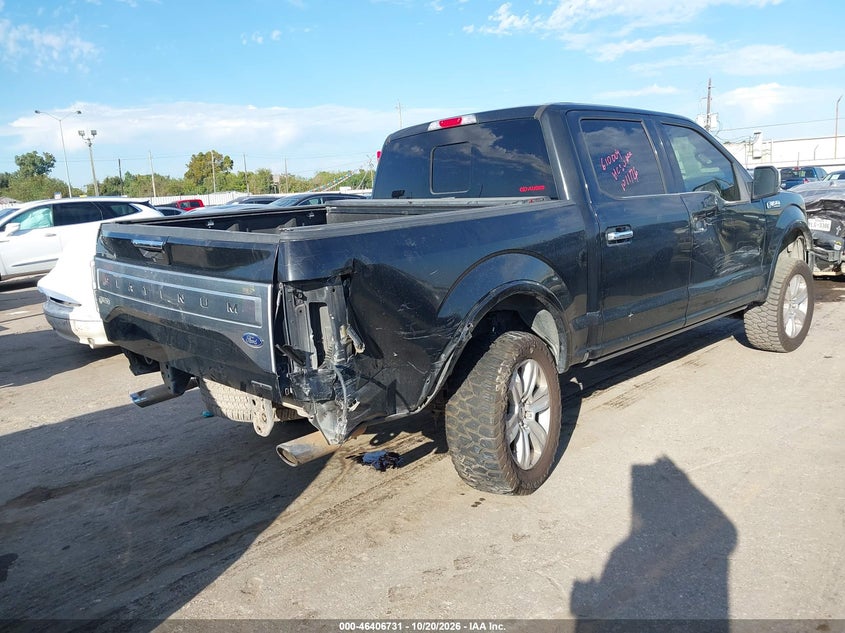 Vin: 1ftew1ef7ffa10294, lot: 46907089, ford f-150 platinum 20154