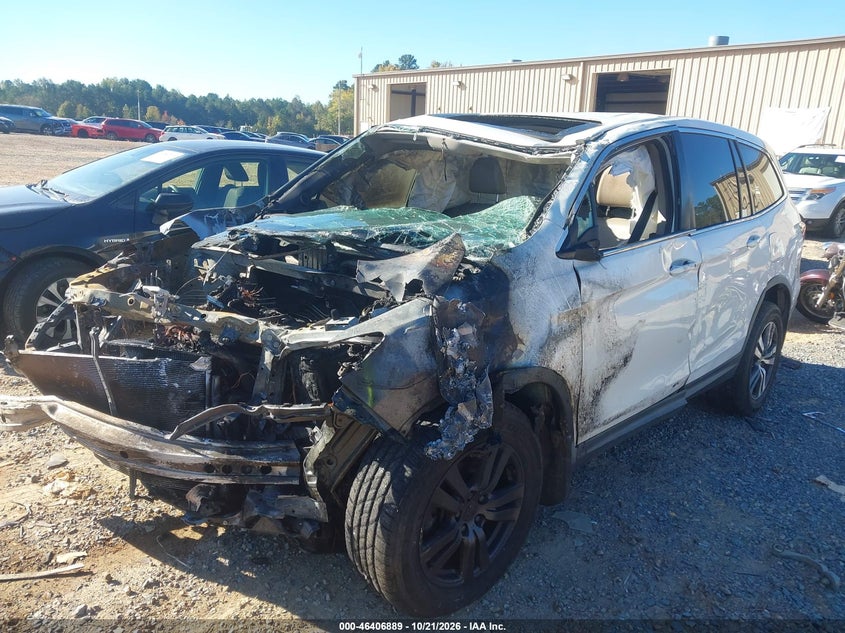 Vin: 5fnyf5h55gb043274, lot: 46907246, honda pilot ex-l 20162