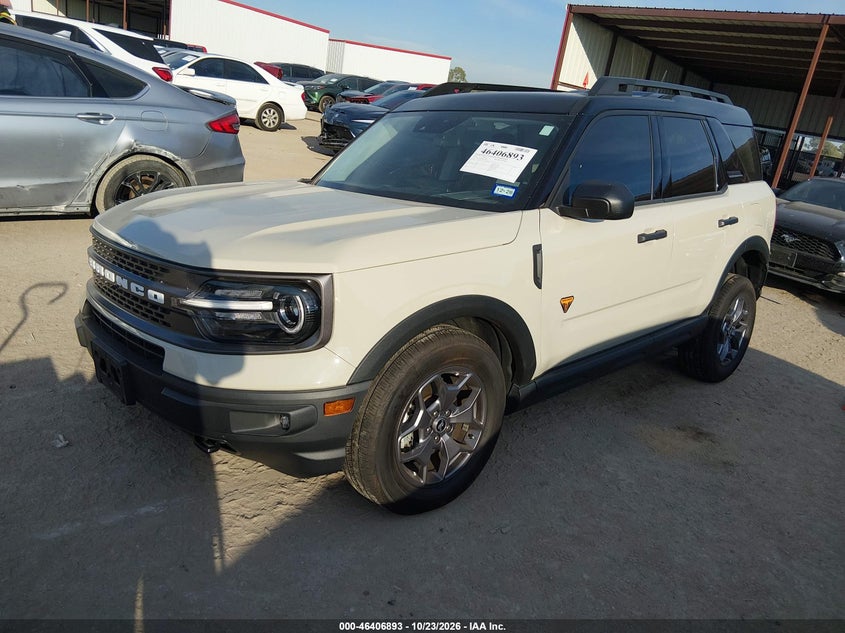 Vin: 3fmcr9d92rrf73636, lot: 46907251, ford bronco sport badlands 20242