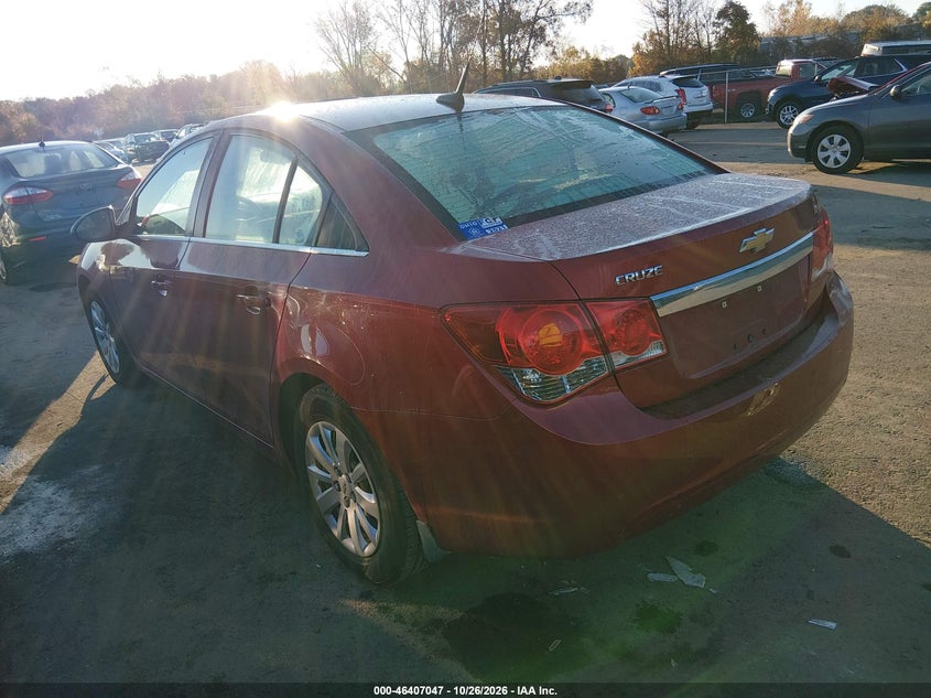 Vin: 1g1pf5s93b7118939, lot: 46907406, chevrolet cruze 1lt 20113