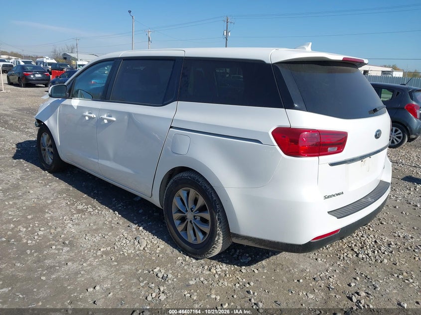 Vin: kndmb5c13k6548698, lot: 46907512, kia sedona lx 20193