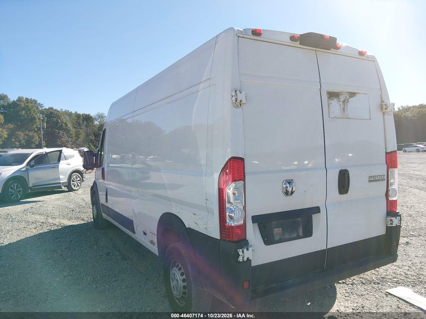 Vin: 3c6lrvdgxse512504, lot: 46907532, ram promaster 2500 tradesman high roof 159 wb w/pass seat 20253