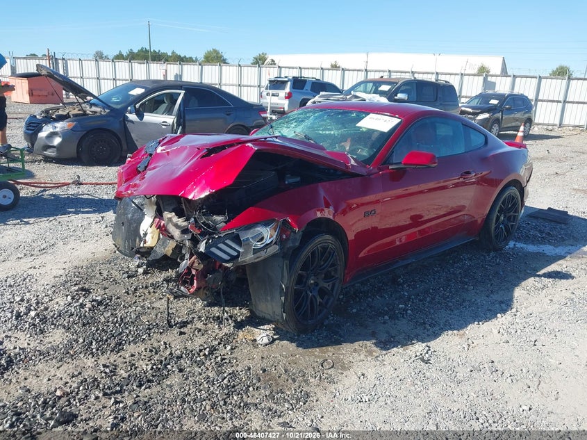 2015 Ford Mustang Gt Premium, Front End, IAAI, VIN 1FA6P8CFXF5363685 — photo 2