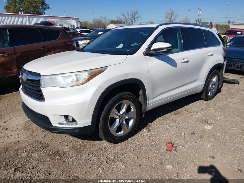 2014 Toyota Highlander Limited Platinum V6, Rear, IAAI, VIN 5TDDKRFHXES030169 — photo 2