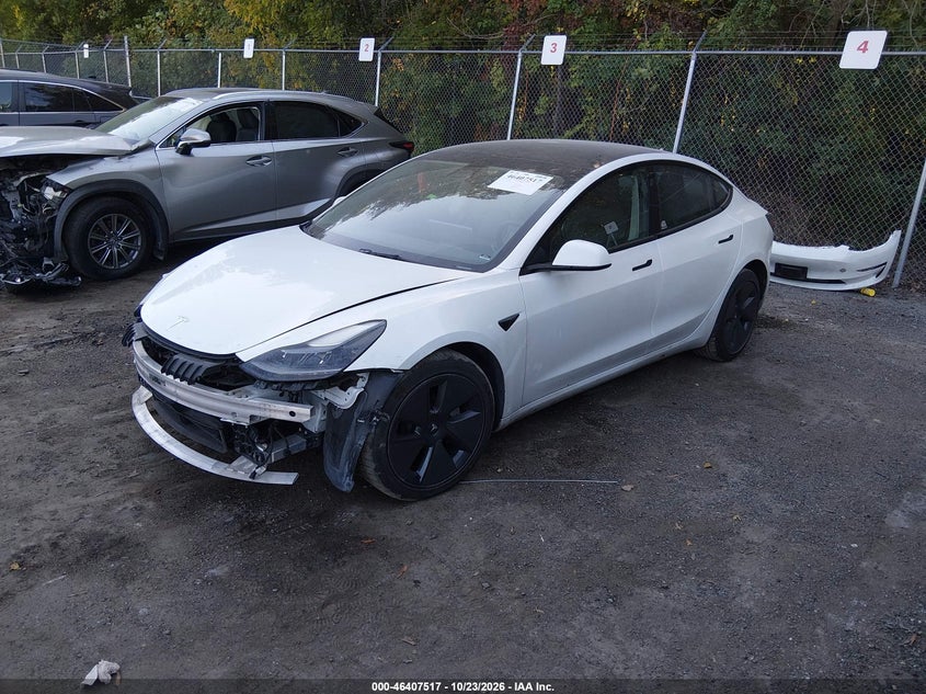 Vin: 5yj3e1ea9pf558835, lot: 46907875, tesla model 3 rear-wheel drive 20232