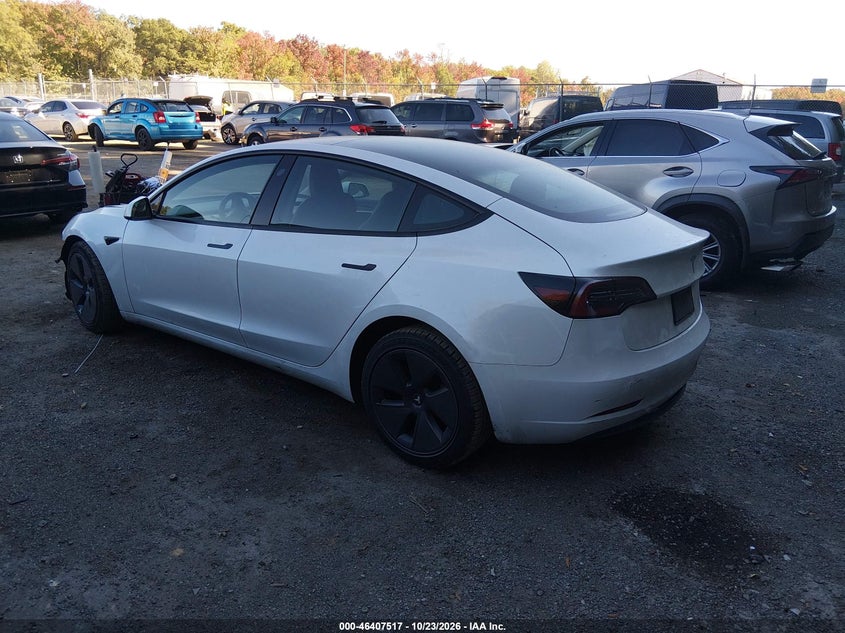 Vin: 5yj3e1ea9pf558835, lot: 46907875, tesla model 3 rear-wheel drive 20233