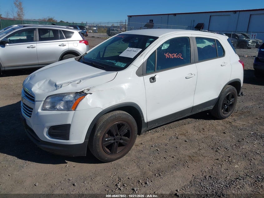 Vin: kl7cjpsb1fb103827, lot: 46907960, chevrolet trax 1ls 20152