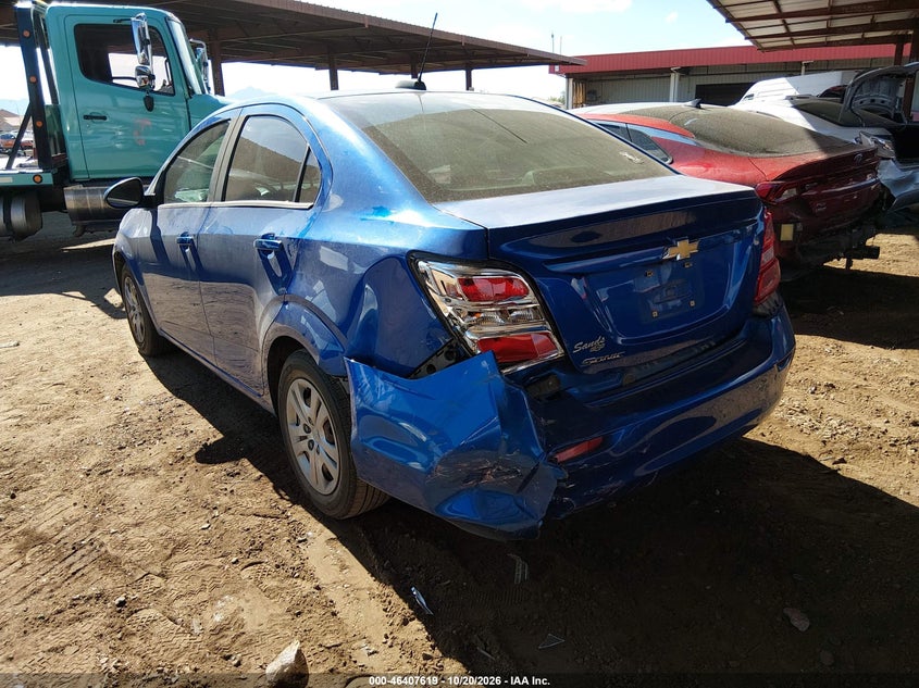 Vin: 1g1jb5sh0j4115702, lot: 46907977, chevrolet sonic ls auto 20183