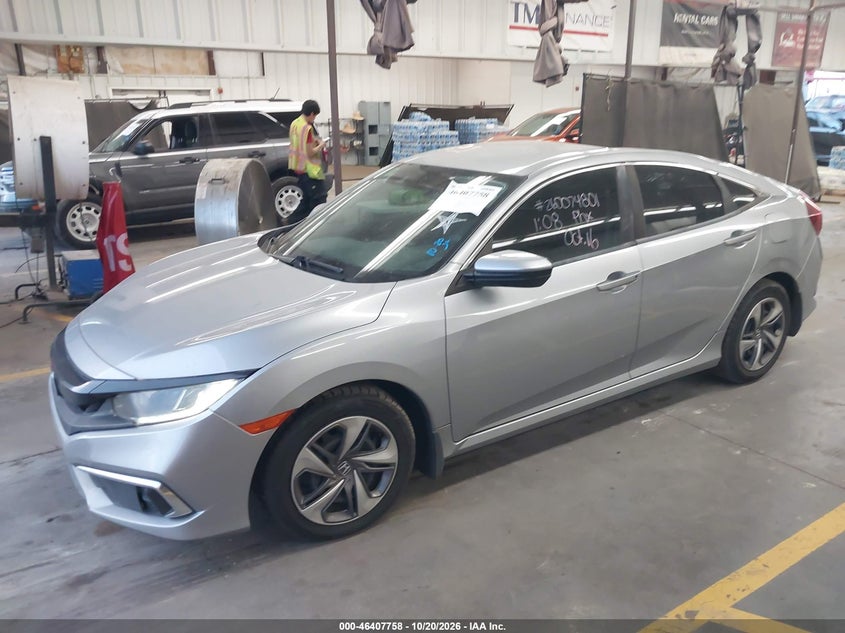 Vin: 19xfc2f68me001192, lot: 46908116, honda civic lx 20212