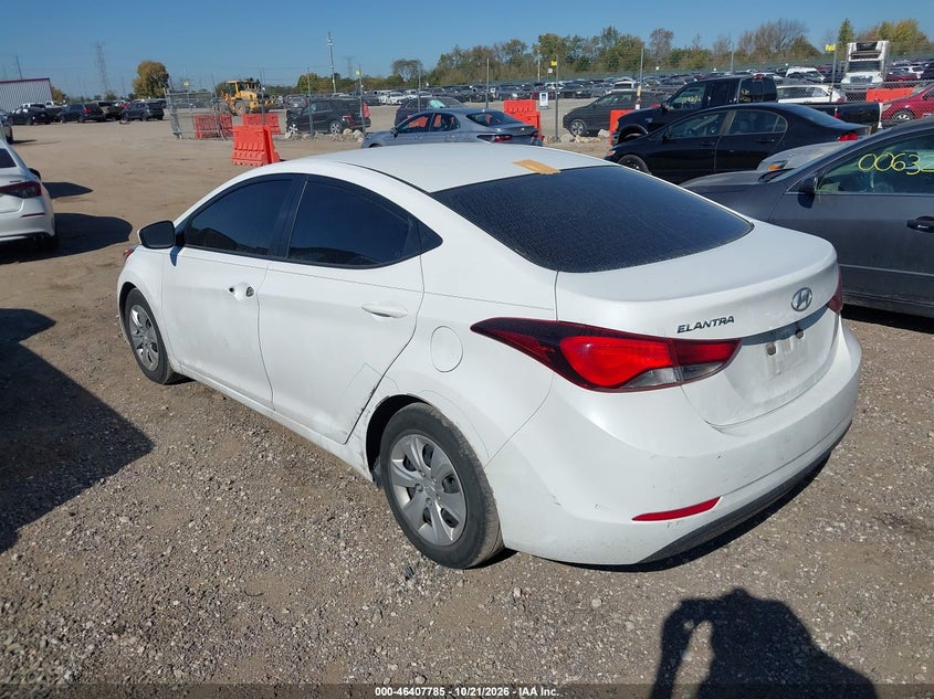 Vin: 5npdh4ae2gh732204, lot: 46908143, hyundai elantra se 20163