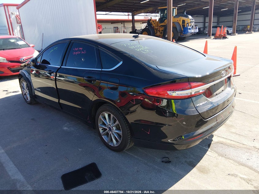 Vin: 3fa6p0lu2hr144560, lot: 46908152, ford fusion hybrid se 20173